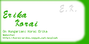 erika korai business card